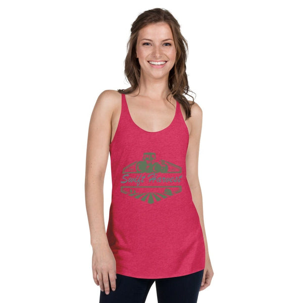 sovereignarm.com Womans Racerback Vintage Shocking Pink / XS Swift Harvest Tractor Green Women's Racerback Tank