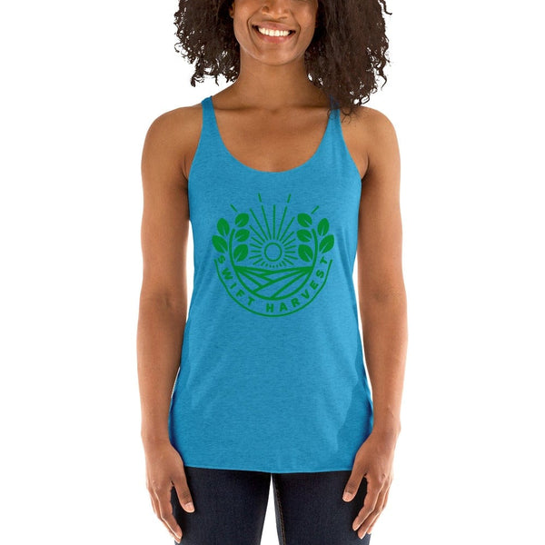 sovereignarm.com Womans Racerback Vintage Turquoise / XS Swift Harvest Sun Shine Green Women's Racerback Tank