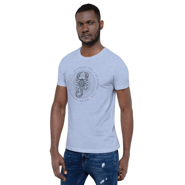sovereignarm.com Zodiac Scorpio, I am | Black Print Short-Sleeve Unisex T-Shirt