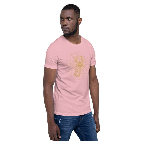 sovereignarm.com Zodiac Scorpio, I am | Gold Print Short-Sleeve Unisex T-Shirt